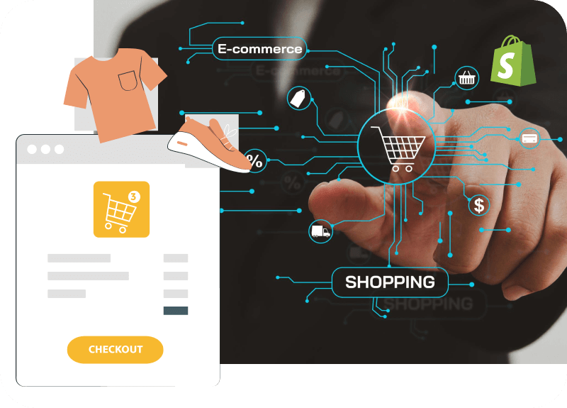 Shopify store management illustration